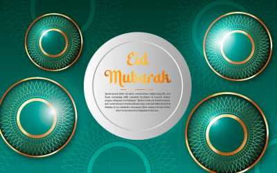 Eid mubarak greyscale creative vector design idea