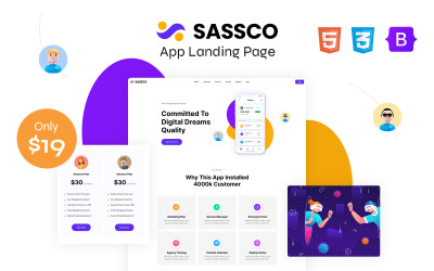 HTML-шаблон целевой страницы Sasco Saas