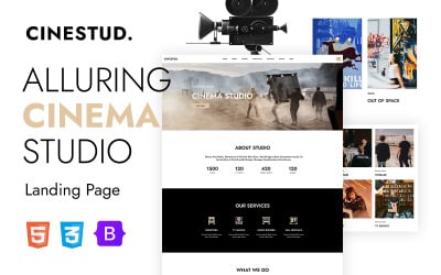 Modelo de página de destino HTML do Cinestud Cinema Studio