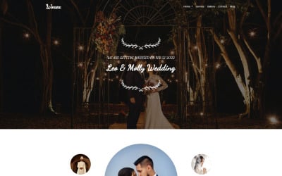Šablona vstupní stránky HTML5 Woxex – Wedding Planner
