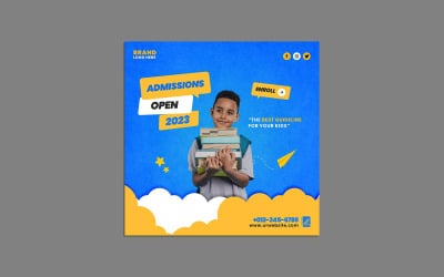 School Admissions Open Social Media Post Template