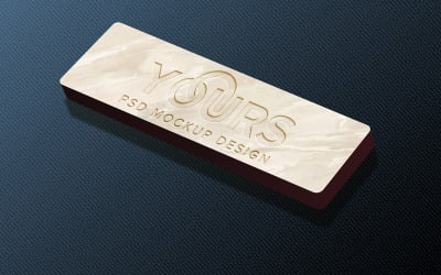 Debossed logo mockup design
