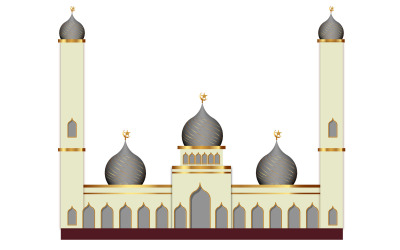 Eid mubarak bakgrund med moské design vektor stil