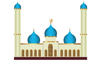 moské design vektor eid mubarak bakgrund
