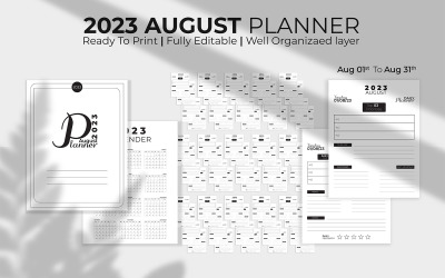 Planejador KDP diário de agosto 2023