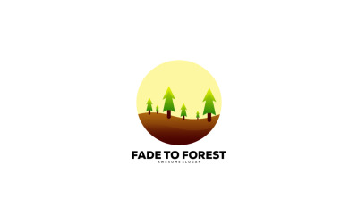 Лесной градиент красочный логотип
