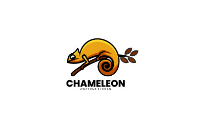Logo Mascote Simples Camaleão 1
