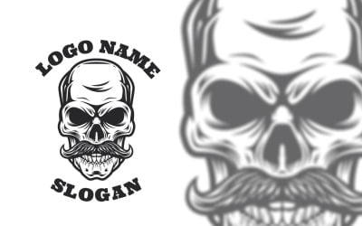 New Skull Head Graphic Logo Design