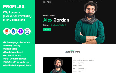 Profiles - Multipurpose Personal Portfolio HTML Template