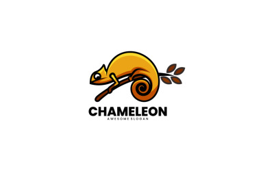 Proste logo maskotki kameleona 1