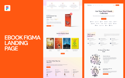 Шаблон цільової сторінки електронної книги Figma