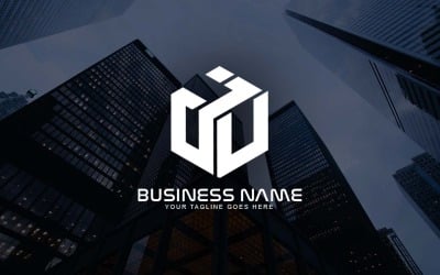 Design professionale del logo della lettera JU per il tuo business - Identità del marchio