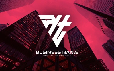 Design profissional de logotipo de carta KT para sua empresa - identidade de marca