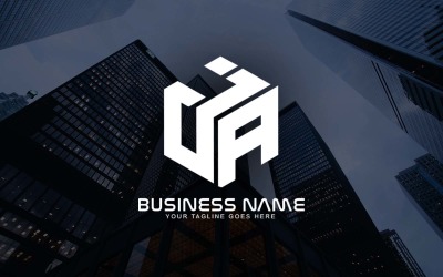 Design profissional de logotipo de letra JA para sua empresa - identidade de marca
