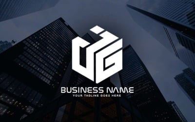 Design profissional de logotipo de letra JG para sua empresa - identidade de marca