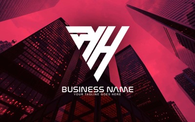 Design profissional de logotipo de letra KH para sua empresa - identidade de marca