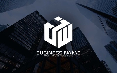 Design profissional de logotipo JW Letter para sua empresa - identidade de marca