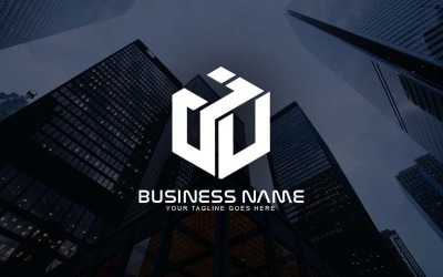 Diseño de logotipo de carta JU profesional para su negocio - Identidad de marca