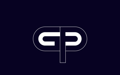 Logo Gp - Lettre initiale Gp ou Pg Logo Vector Design