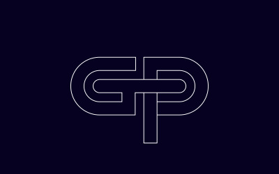 Logótipo GP | Design de logotipo com letra inicial Gp ou Pg