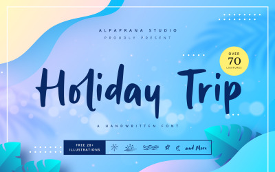 Semesterresa - handskrivet teckensnitt