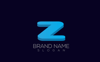 Vettore del logo Z 3D | Premium 3D lettera Z Vector Logo Design