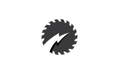 aserradero logotipo icono ilustración vector diseño V4