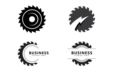 aserradero logotipo icono ilustración vector diseño V5