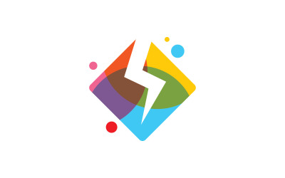 Diseño de vector de plantilla de icono de logotipo de energía V5