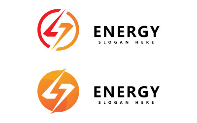 Energía logo icono plantilla vector diseño V3