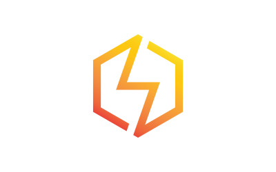 Energía logo icono plantilla vector diseño V8