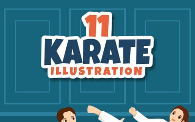 11 Illustration der Karate-Kampfkünste