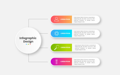Infografik-Design mit Kreis für Geschäftsvorlage. Vektor 3 Schritte