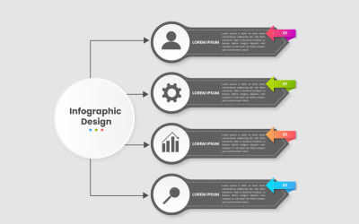 infographic design med cirkel för affärsmall.