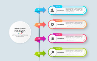 infographic design üzleti sablon. Vektor 4 lépés
