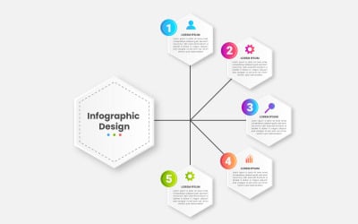 infographic design with circle for business template. Vector steps