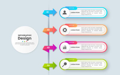 iş şablonu için infografik tasarım. 4 adım vektör