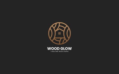 Knop Hout Line Art Logo