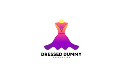 Logotipo colorido del degradado ficticio del vestido