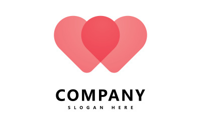Modèle de logo coeur Love logo icône vector design V2