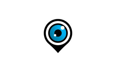 Streszczenie Eye Logo Letter, wizja oka symbol wektora szablonu projektu V8