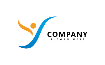 Başarılı insanlar logo simge vektör şablon tasarımı V4