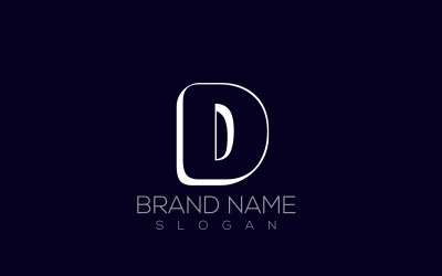 3D D логотип вектор | Преміум дизайн логотипу 3D D буква