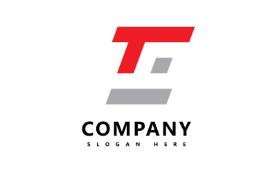 E harfi ilk simge logo vektör şablonu V1