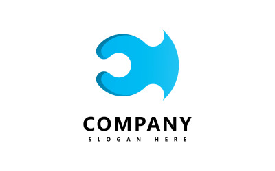 E harfi ilk simge logo vektör şablonu V3