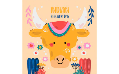 Handgezeichnete Illustration zum Tag der indischen Republik