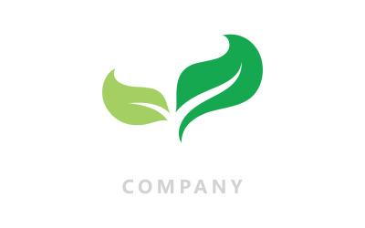 Logos de árbol verde hoja naturaleza vector V14