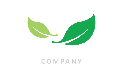 Logos de árbol verde hoja naturaleza vector V3
