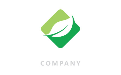 Logos de árbol verde hoja naturaleza vector V5