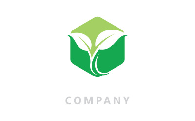 Logos de árbol verde hoja naturaleza vector V6